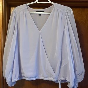 Banana Republic light purple v neck long sleeve blouse